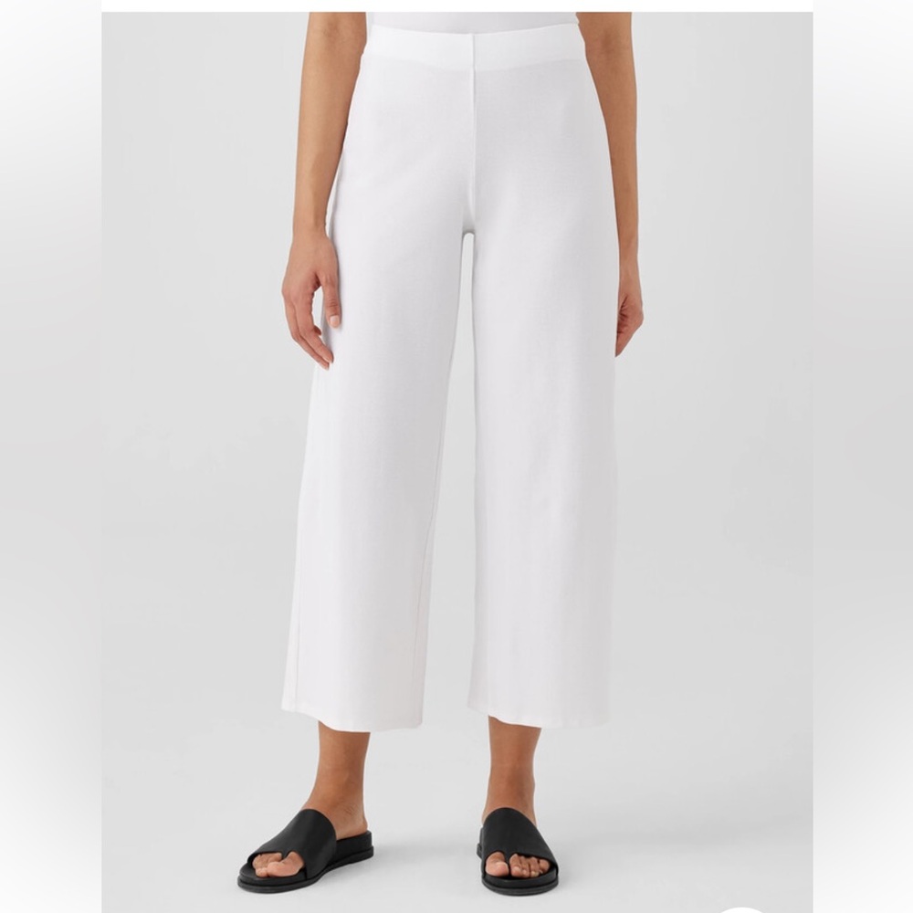 Eileen Fisher Washable Crepe Stretch Wide-Leg Pant NWT Medium